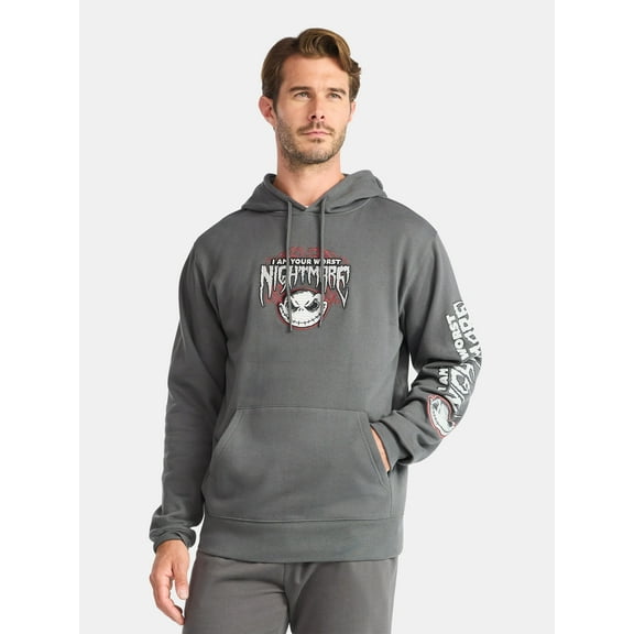 The Nightmare Before Christmas Men's and Big Men's Graphic Hoodie, Sizes XS-3XL