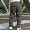 thumbnail image 6 of Men Cargo Pants Big & Tall Men's Corduroy Cargo Pants Two-Tone Baggy Track Pants Unisex Streetwear Y2K Pants Casual Trouser Work Pants for Men Cargo, 6 of 9
