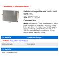 thumbnail image 2 of Radiator - Compatible with 2002 - 2005 BMW 745Li 2003 2004, 2 of 2
