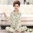 thumbnail image 3 of Women's Long Sleeve Imitation Cotton Pajama Set Casual Loungewear Thin Comfortable Sleepwear Size M, 3 of 4