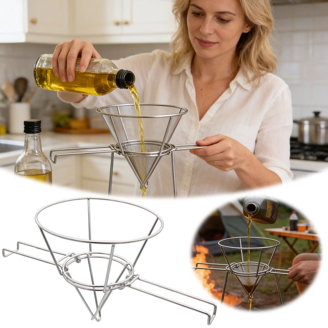 BotaniNest Reusable Fry Holder With Adjustable Folding Arms For Kitchen Cooking
