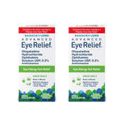 Bausch + Lomb Advanced Eye Relief 0.2% Olopatadine Antihistamine Eye Drops, 0.12 fl oz, 16-Hour Allergy Relief, Once-Daily Prescription-Strength Eye Drops for Itchy Eyes (Pack of 2)