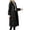 Black, variant on Stamzod Rain Ponchos for Women Long Sleeve Waterproof Zip Up Jacket with Pockets Rain Wear Long Raincoat Black XXL