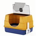 thumbnail image 5 of New Cat Litter Box with Lid - Plastic Tray with Leather Handle | Cat Litter Box with Pull-Out Drawer Tray, Scoop, Front Entry & Top Exit ,  Easy Clean, 5 of 9