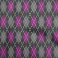 thumbnail image 1 of oneOone Rayon Fuschia Pink Fabric Argyle Diy Clothing Quilting Fabric Print Fabric By Yard 56 Inch Wide, 1 of 4