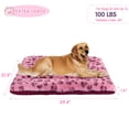 thumbnail image 3 of Sennaux Pet Bed Crate Mat Reversible Pad Leopard Pattern for Cat Dog, XL, 3 of 8