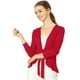 thumbnail image 1 of Cardigan Dobladillo Rizado Allegra K RebeDe Punto rojo M, 1 of 6