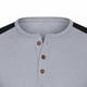 thumbnail image 5 of Ceisia Men's Slim Fit Short Sleeve Henley Shirt Waffle Knit Contrast Panel Casual T-shirt Gray XL Gifts, 5 of 6
