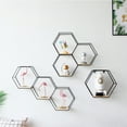 thumbnail image 3 of Yirtree Geometric Hexagon Shaped Floating Shelves, Honeycomb Shelves, Home Decor Wall Shelves for Bathroom, Kitchen and Office, 3 of 8