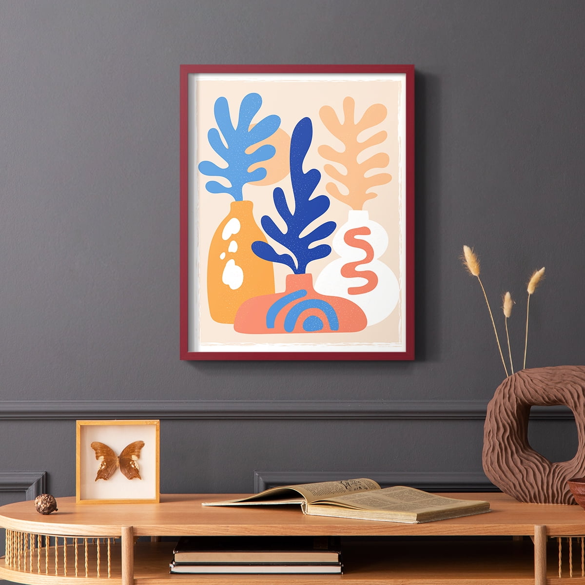 Matisse CCCLXI in Red Solid Wood 8 x 10 Framed Print