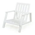 thumbnail image 3 of Christopher Knight Home Outdoor Patio Lounge Chair, Wood Frame with Deep Seating, Beige Cushions, White Finish, 3 of 8