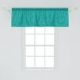 thumbnail image 2 of Abstract Window Valance Pack of 2, Natural Theme Bluish Botanical Motifs Along Different Leaves Pattern, Rod Pocket Curtain Valances for Kitchen Bedroom, 54" X 18", Dark Seafoam and Teal, by Ambesonne, 2 of 4