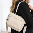 thumbnail image 4 of Bolso bandolera mini informal para mujer, de lona, para uso diario | Bolso bandolera ajustable para mujer | Bolso ligero de lona suave para ir al trabajo, de compras o para citas., 4 of 6