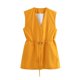 thumbnail image 3 of HH TRAF Pantalones de pierna ancha ajustados para mujer, moda elegante, cintura alta, cremallera lateral, pantalones largos casuales sueltos, ropa de calle de 4 colores para mujer, 3 of 5