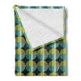 thumbnail image 2 of Abstract Soft Flannel Fleece Throw Blanket, Continuous Pattern with Retro Rounds Geometry Themed Illustration, Cozy Plush for Indoor and Outdoor Use, 60" x 80", Multicolor, by Ambesonne, 2 of 5