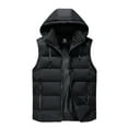 thumbnail image 1 of Gilet à Capuche Amovible pour Hommes Automne Hiver - Veste Extérieure Sans Manches à Fermeture Éclair, Design Décontracté Chaud, Capuche Amovible pour un Port Polyvalent, Doublure en Polaire Douce, 1 of 6