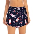 thumbnail image 2 of Balery Love Wine Pantalones cortos deportivos para mujer con forro y dos bolsillos, elásticos, para entrenamiento, gimnasio, yoga-Large, 2 of 7