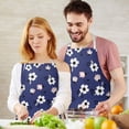 thumbnail image 3 of Pioneer Flower Floral Print Pattern Apron for Women and Men, Cotton Linen Waterproof with Pockets, Adjustable, 33x27 Inch for Kitchen, Gardening, BBQ, Salon, 3 of 6