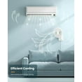 thumbnail image 3 of Compact Wall Mounted Fan, Oscillating Quiet Air Circulator With Remote Control, Timer Setting Multiple Speeds For Bedroom Office Garage Rv Camping Spaces Saving Design, 3 of 5