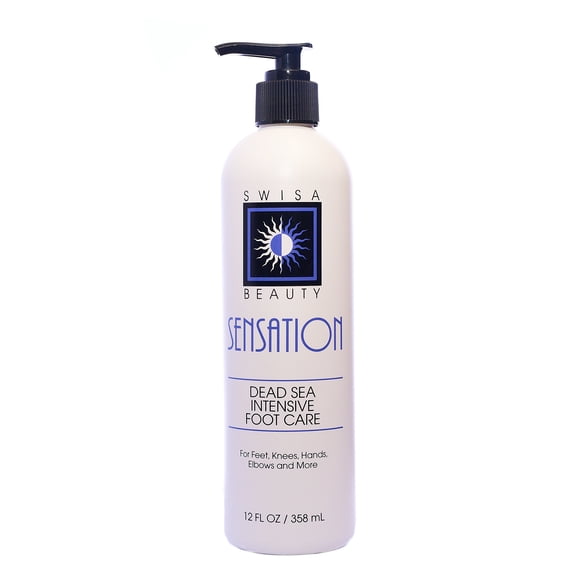 Loción intensiva para el cuidado de los pies del Mar Muerto de Swisa Beauty: contiene aloe vera como base y aceite de eucalipto para una penetración profunda.