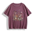 thumbnail image 4 of Zunfeo Summer Tops for Women 2025 Casual Cozy Floral Tops Short Sleeve Graphic T Shirts New Arrivals Red 2XL, 4 of 4
