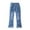 Blue, variant on Krdevn Girls Casual Jeans Elastic Waist Denim Wide Leg Pants Toddler Trousers,3-4 Years