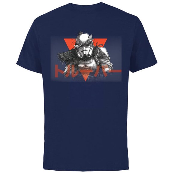 Star Wars: Visions Anime The Duel Japanese Stormtrooper - Short Sleeve Cotton T-Shirt for Adults - Customized-Navy