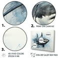 thumbnail image 3 of Designart "Blue Toned Shark Simplicity I" Shark Floater Framed Wall Art Prints, 3 of 5