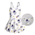 thumbnail image 6 of Tutolipy Sleeveless Bathing Suit, Astronaut Pattern Girls Beach Swimsuit, Back Strap Skirted Bathing Suit Girls Swim Dress for Vacation Size 6-7 Years, 6 of 8