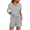 Light Grey, variant on Womens Pajamas Sets Soft 100% Cotton Pjs Short Sleeve Lounge Sets Casual Two Piece Pjs With Pockets