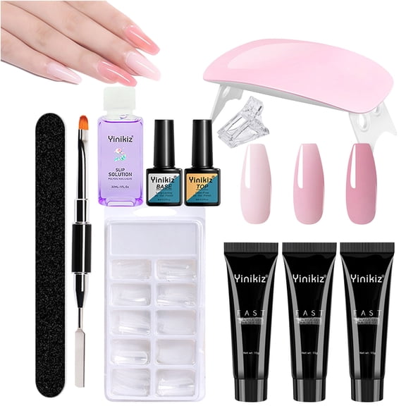 11-Piece Nail Extension Gel Set S232-01N - Nail Extension Starter Kit for Beginners, 3 Colors X 15Ml, Sets & Kits Easter Mother'S Day Nail Extension Makeup Organizers