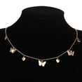 thumbnail image 1 of lionlar Collier Papillon Pendentif Multicouche Délicat Collier Ras du Cou Papillon Cœur Doré, 1 of 4