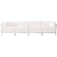 thumbnail image 3 of Emma + Oliver White LeatherSoft 4 Piece Lounge Set, 3 of 4