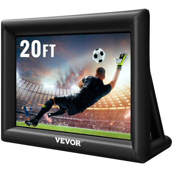 20Feet 240inch Indoor and Outdoor Inflatable Blow up Movie Projector Screen with 350W Air Blower Inflatable Screen Oxford Fabric Material
