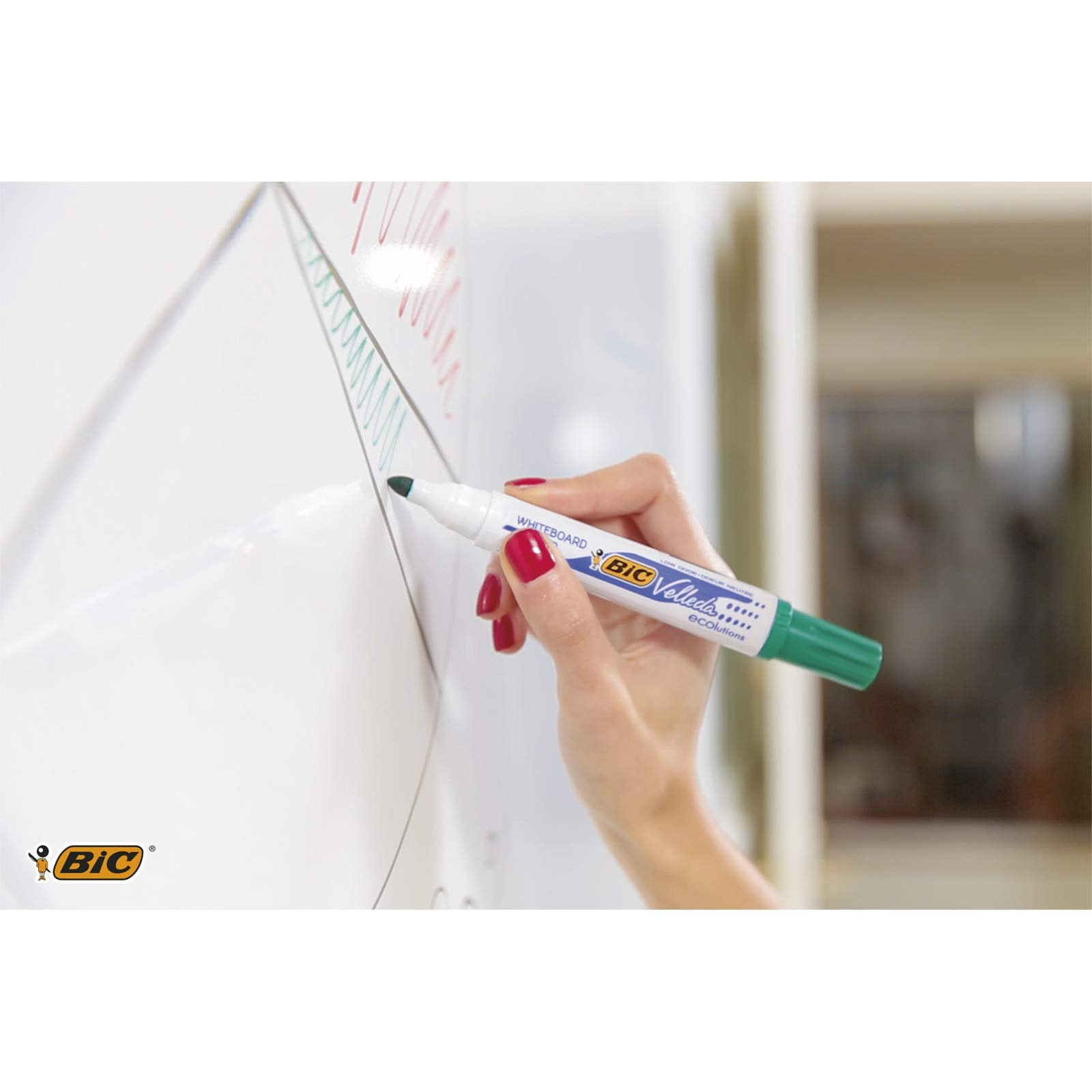 BIC Velleda 1701 ECOlutions Whiteboard Pens - Green, Box of 12