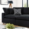 thumbnail image 5 of Modway Commix 4-Seater Upholstered Boucle Fabric Sectional Sofa in Black, 5 of 5