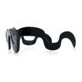 thumbnail image 6 of Rad Offbeat Thick Plastic Wave Shape Runway Fashion Sunglasses Black, 6 of 8