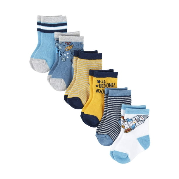 The Children's Place The Children's Place Baby Boy Socks, 6Pack Sock