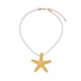 thumbnail image 1 of Collar con colgante de estrella de mar de playa personalizado que combina con todo, cadena de clavícula de estilo Simple de vacaciones en el océano, 40 + 6CM, blanco y amarillo, 1 of 5