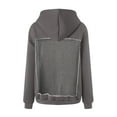thumbnail image 5 of vigerakr Women Hoodie Sweatshirt Sexy Back See Through Mesh Pullover Long Sleeve Backless Top with Pocket (Grey, M), 5 of 5