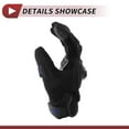 thumbnail image 3 of Unique Bargains 1 Pair Motorcycle Cycling Gloves Breathable Heat Dissipation Cycling Gloves XL Black Blue Polar Fleece, 3 of 6