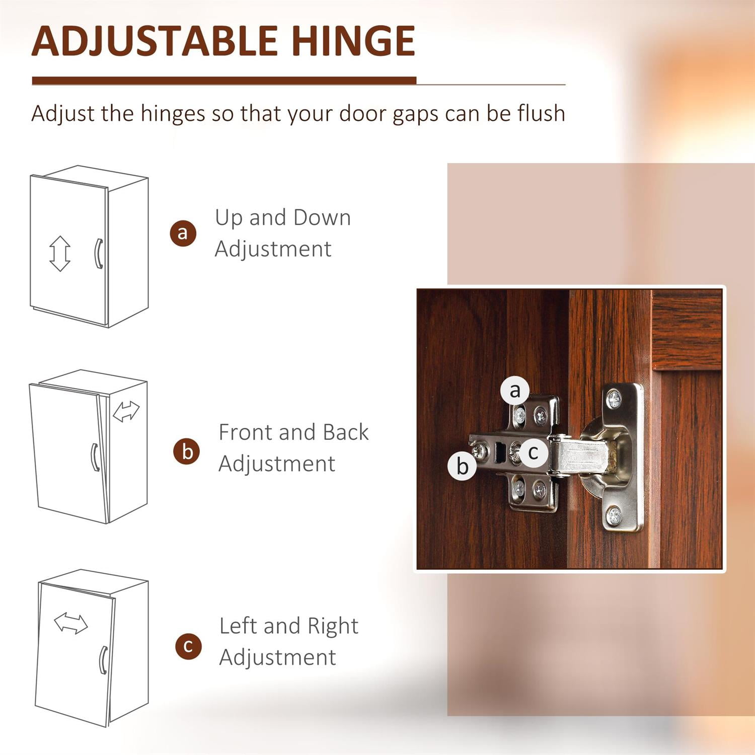 Demi Bonn 63" Kitchen Pantry Storage Cabinet, 2-Door, 5-Tier Shelves Adjustable for Home Organization, Spacious Storage, Brown