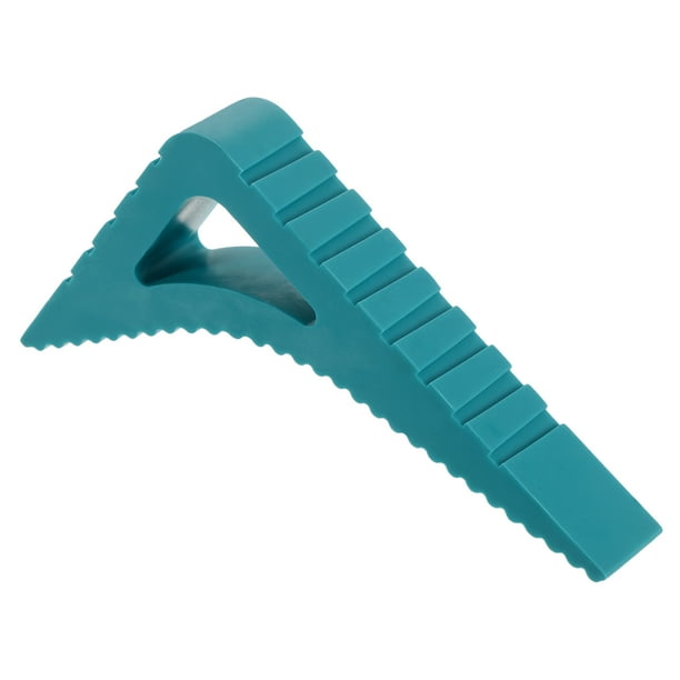 Uxcell Tope de puerta, 0.83"? Cuña de tope de puerta de goma apilable que no raya para huecos de puertas y ventanas, azul