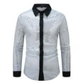 thumbnail image 2 of pstuiky camisetas para hombre, Camisa informal de manga corta con botones y estampado playero para hombre camisas casuales para hombre m, 2 of 8