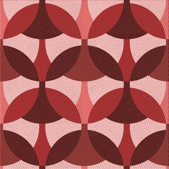 Ahgly Company Machine Washable Indoor Square Transitional Pastel Red Pink Area Rugs, 4' Square