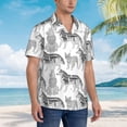 thumbnail image 3 of Fuzoiu German Shepherd Dog Print Hawaiian Shirt for Men, Summer Beach Casual Short Sleeve Button Down Shirts, Men’s Beach Summer Shirts with Pocket,X-Large, 3 of 7