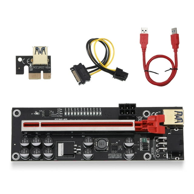 Tarjeta adaptadora PCI-E Inteprter 1x a 16x 10 capacitores sólidos