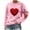 A-Pink, variant on Gytharion Valentine's Day Sweatshirts for Women Cute Heart Print Blouses Long Sleeve Crew Neck Pullover Tops Soft Comfy Valentine Shirts for Girlfriends