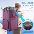 thumbnail image 2 of Mochila de lavandería Bukere, bolsa portátil plegable de 90 litros, 2 of 7