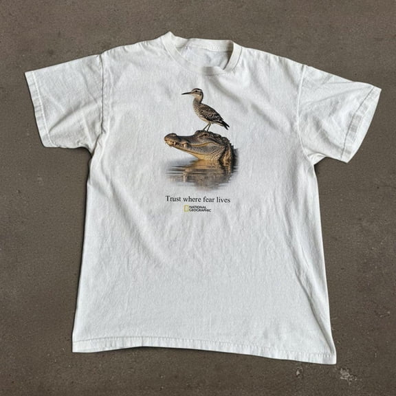 National Geographic Alligator Bird T-Shirt, Trust Where Fear Lives Tee